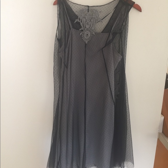 Sheer blue dress with gray lining NWT - Picture 7 of 7